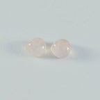 Rose Quartz 1PC Small 7x7 MM Heart Cabochon Pink Lustrous semi Precious Semi Precious Gemstone