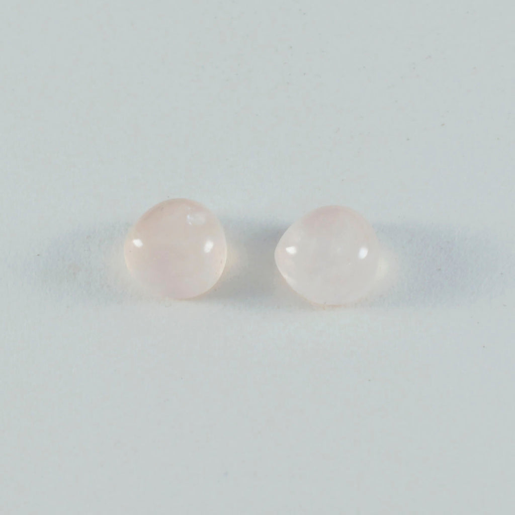Rose Quartz 1PC Small 8x8 MM Heart Cabochon Pink Shine semi Precious Precious Gemstone