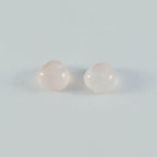 Rose Quartz 1PC Small 8x8 MM Heart Cabochon Pink Shine semi Precious Precious Gemstone