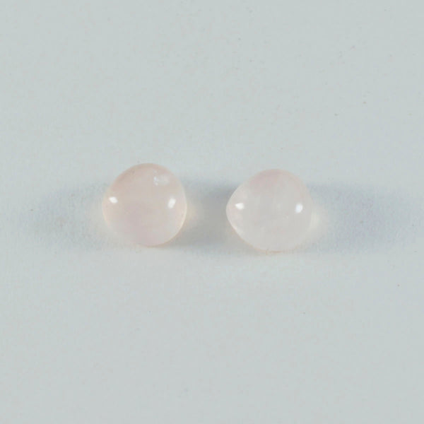 Rose Quartz 1PC Small 8x8 MM Heart Cabochon Pink Shine semi Precious Precious Gemstone