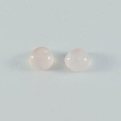 Rose Quartz 1PC Small 8x8 MM Heart Cabochon Pink Shine semi Precious Precious Gemstone