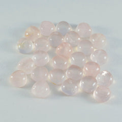 Rose Quartz 1PC Medium 9x9 MM Heart Cabochon Pink Fine semi Precious Gems