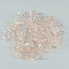 Rose Quartz 10PC Tiny 3x6 MM Marquise  Cabochon Pink Brilliant semi Precious Loose Gems