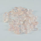 Rose Quartz 10PC Tiny 4x8 MM Marquise  Cabochon Pink Sparkling semi Precious Loose Gemstone