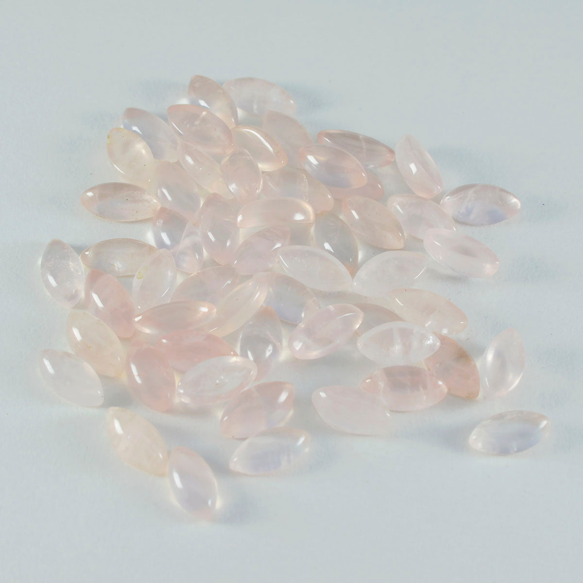 Rose Quartz 1PC Small 5x10 MM Marquise  Cabochon Pink Polished semi Precious Loose Gemstones