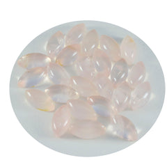 Rose Quartz 1PC Small 6x12 MM Marquise  Cabochon Pink Splendid semi Precious Semi Precious Gemstone