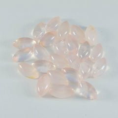 Rose Quartz 1PC Small 6x12 MM Marquise  Cabochon Pink Splendid semi Precious Semi Precious Gemstone