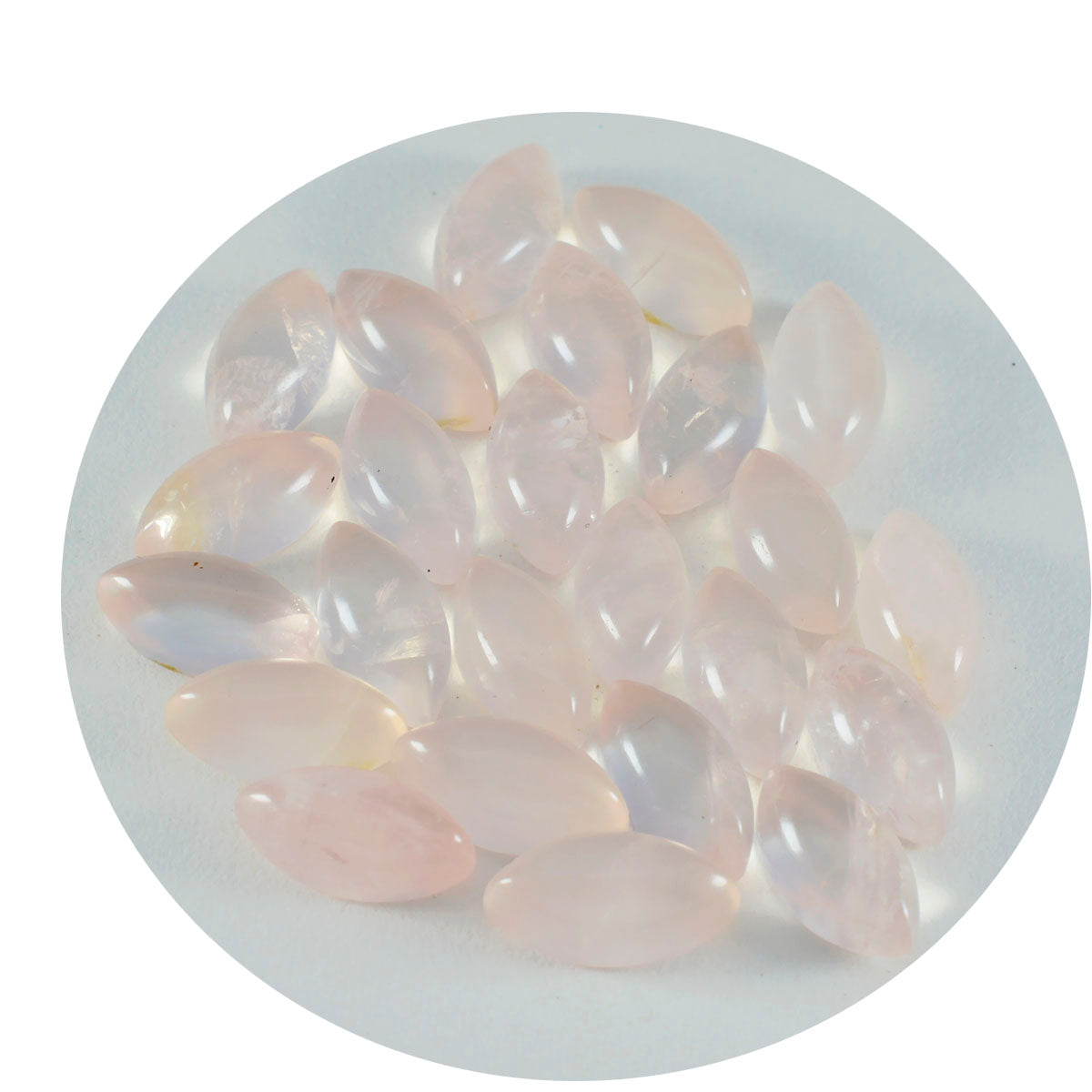 Rose Quartz 1PC Medium 7x14 MM Marquise  Cabochon Pink Luster semi Precious Precious Gemstone
