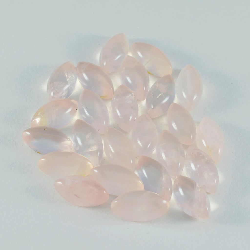 Rose Quartz 1PC Medium 7x14 MM Marquise  Cabochon Pink Luster semi Precious Precious Gemstone