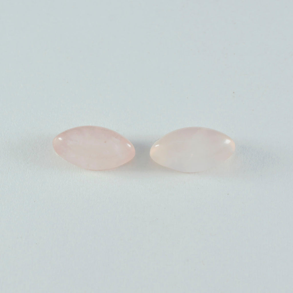 Rose Quartz 1PC Large 8x16 MM Marquise  Cabochon Pink Lustrous semi Precious Gems