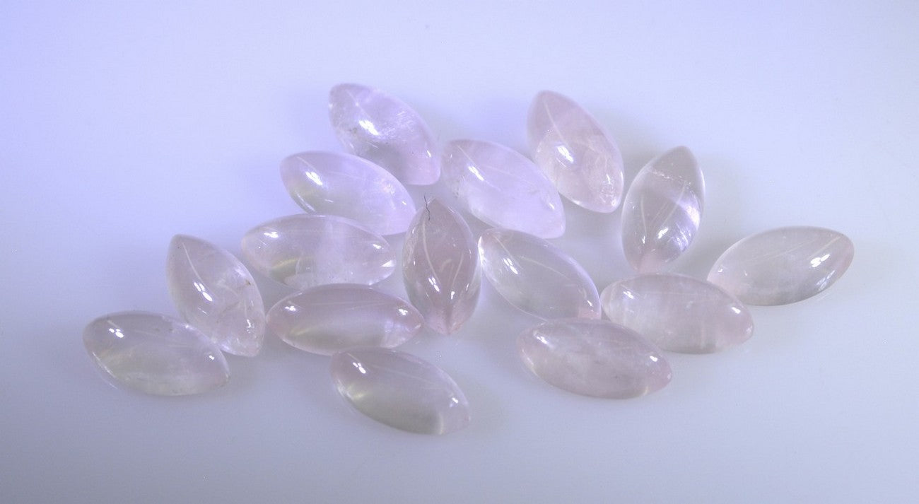 Rose Quartz 10PC Tiny 3x6 MM Marquise  Cabochon Pink Brilliant semi Precious Loose Gems