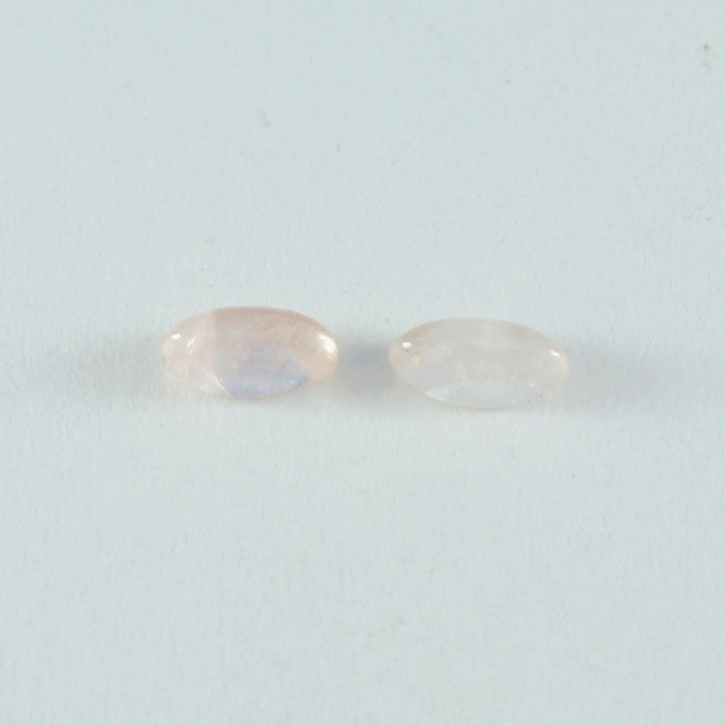 Rose Quartz 10PC Tiny 4x8 MM Marquise  Cabochon Pink Sparkling semi Precious Loose Gemstone