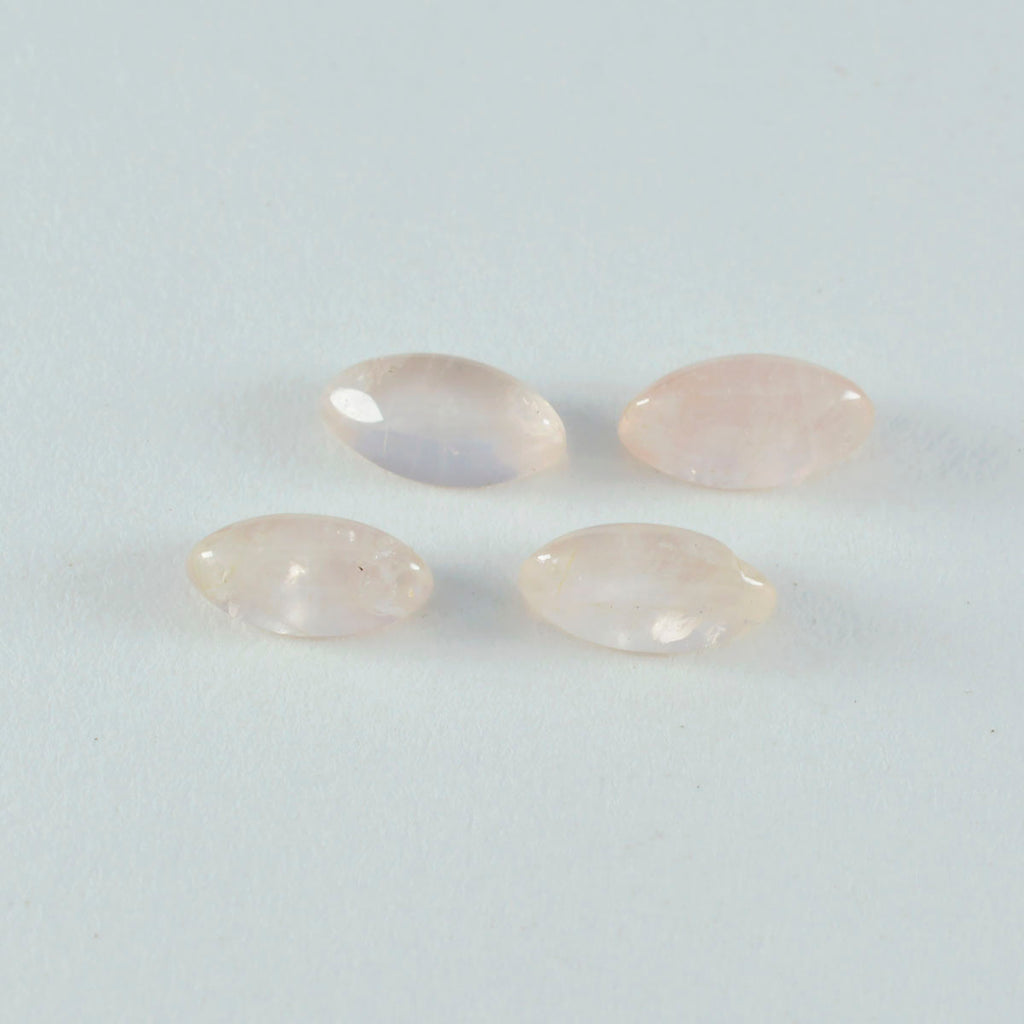 Rose Quartz 1PC Small 6x12 MM Marquise  Cabochon Pink Splendid semi Precious Semi Precious Gemstone