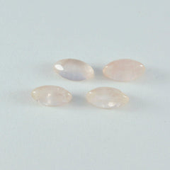 Rose Quartz 1PC Small 6x12 MM Marquise  Cabochon Pink Splendid semi Precious Semi Precious Gemstone