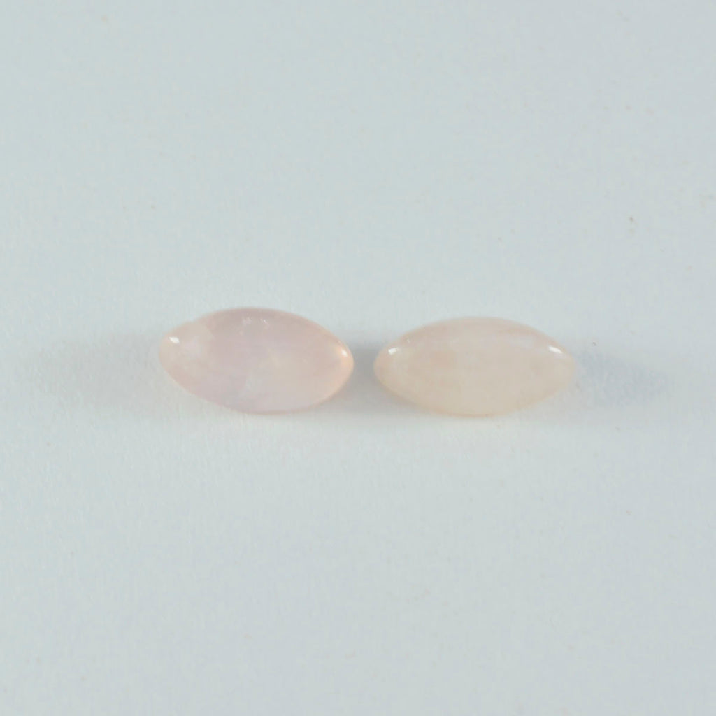 Rose Quartz 1PC Medium 7x14 MM Marquise  Cabochon Pink Luster semi Precious Precious Gemstone