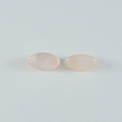 Rose Quartz 1PC Medium 7x14 MM Marquise  Cabochon Pink Luster semi Precious Precious Gemstone