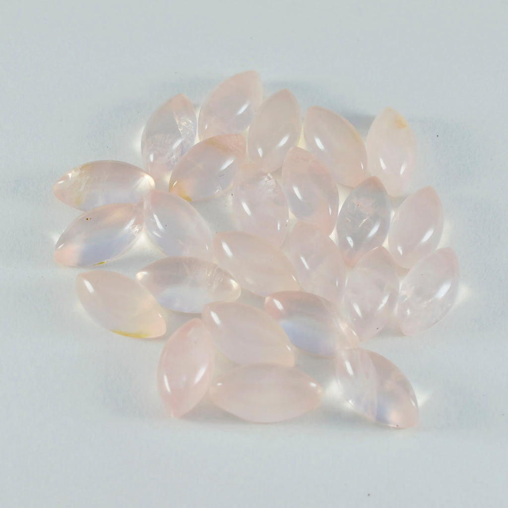 Rose Quartz 1PC Large 8x16 MM Marquise  Cabochon Pink Lustrous semi Precious Gems