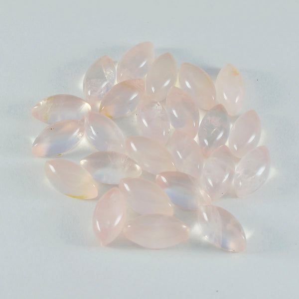 Rose Quartz 1PC Large 8x16 MM Marquise  Cabochon Pink Lustrous semi Precious Gems