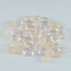 Rose Quartz 10PC Tiny 3x5 MM Oval Cabochon Pink Brilliant semi Precious Loose Gemstones