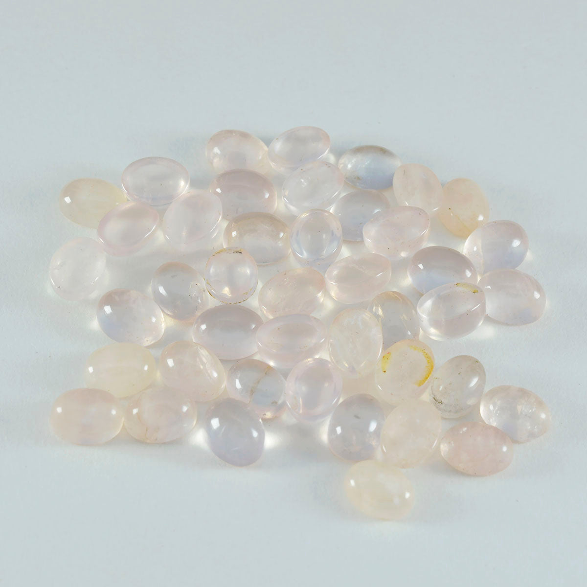 Rose Quartz 10PC Tiny 3x5 MM Oval Cabochon Pink Brilliant semi Precious Loose Gemstones