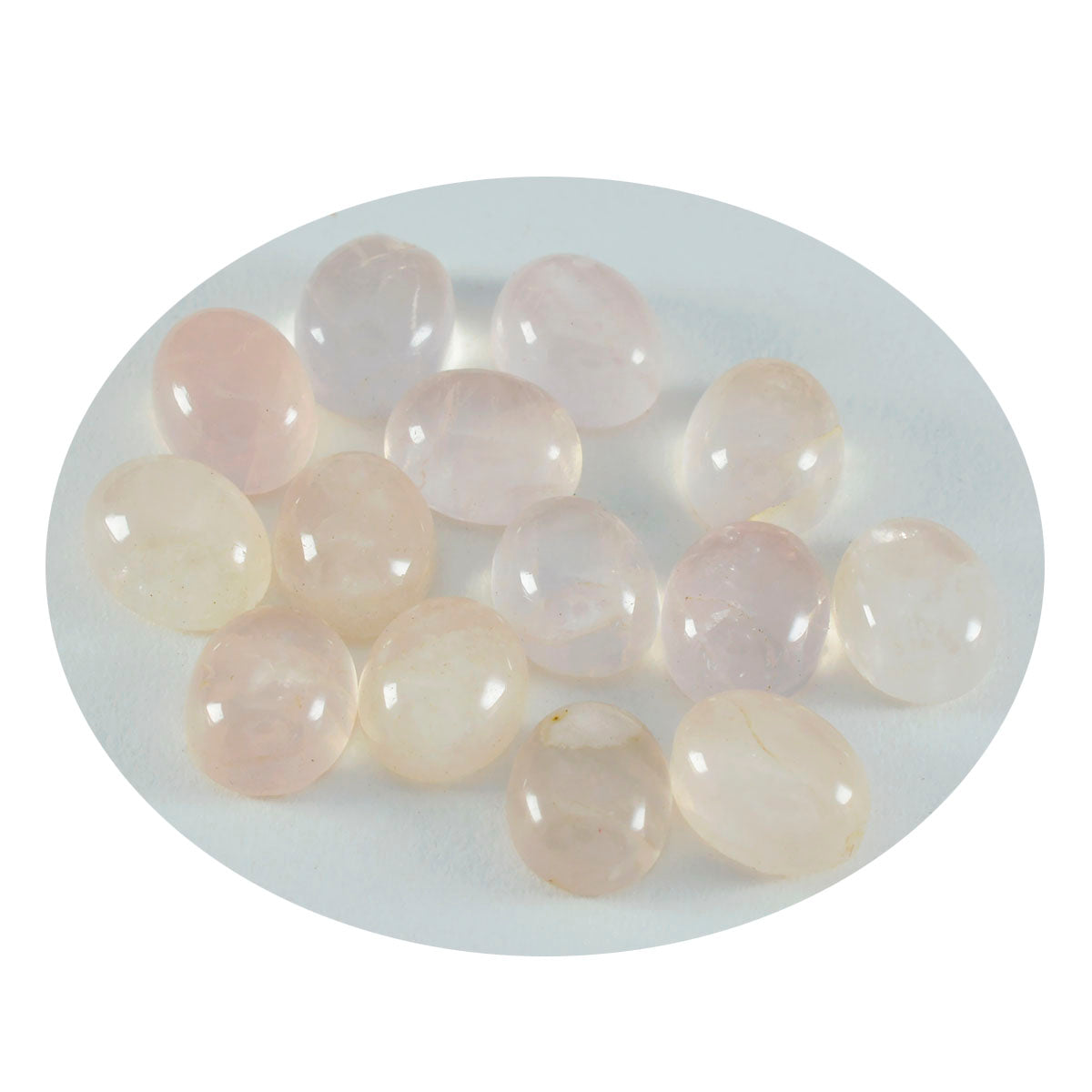 Rose Quartz 10PC Tiny 4x6 MM Oval Cabochon Pink Sparkling semi Precious Semi Precious Gemstone