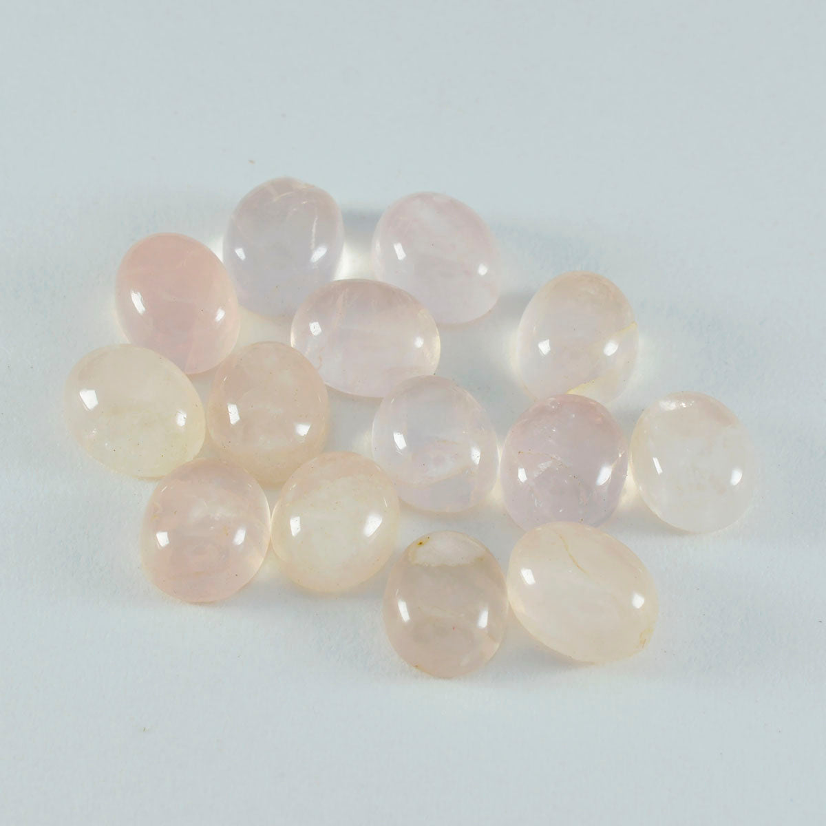 Rose Quartz 10PC Tiny 4x6 MM Oval Cabochon Pink Sparkling semi Precious Semi Precious Gemstone