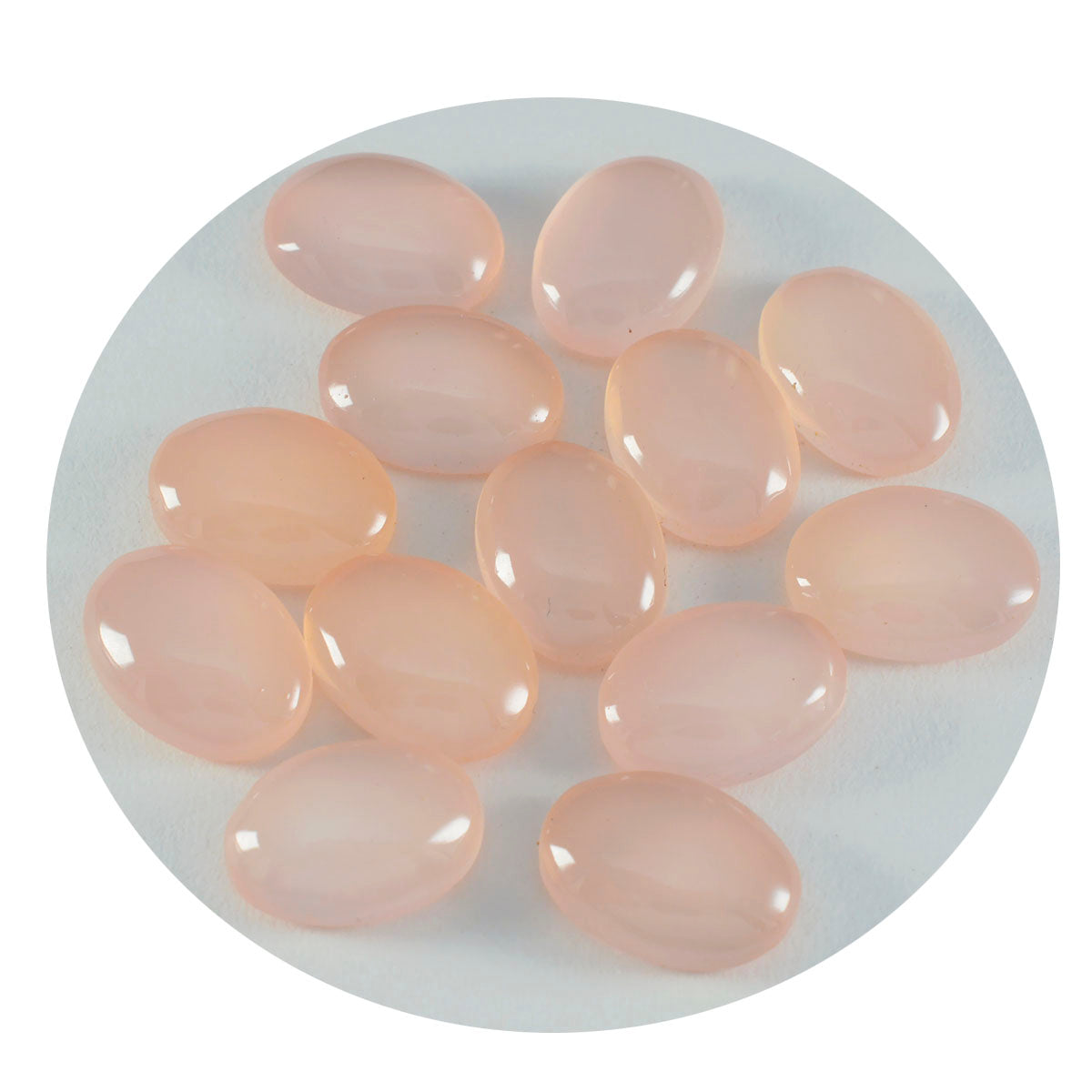 Rose Quartz 1PC Small 7x9 MM Oval Cabochon Pink Lustrous semi Precious Loose Gemstone