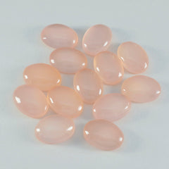 Rose Quartz 1PC Small 7x9 MM Oval Cabochon Pink Lustrous semi Precious Loose Gemstone