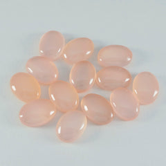 Rose Quartz 1PC Medium 8x10 MM Oval Cabochon Pink Fine semi Precious Semi Precious Gemstone