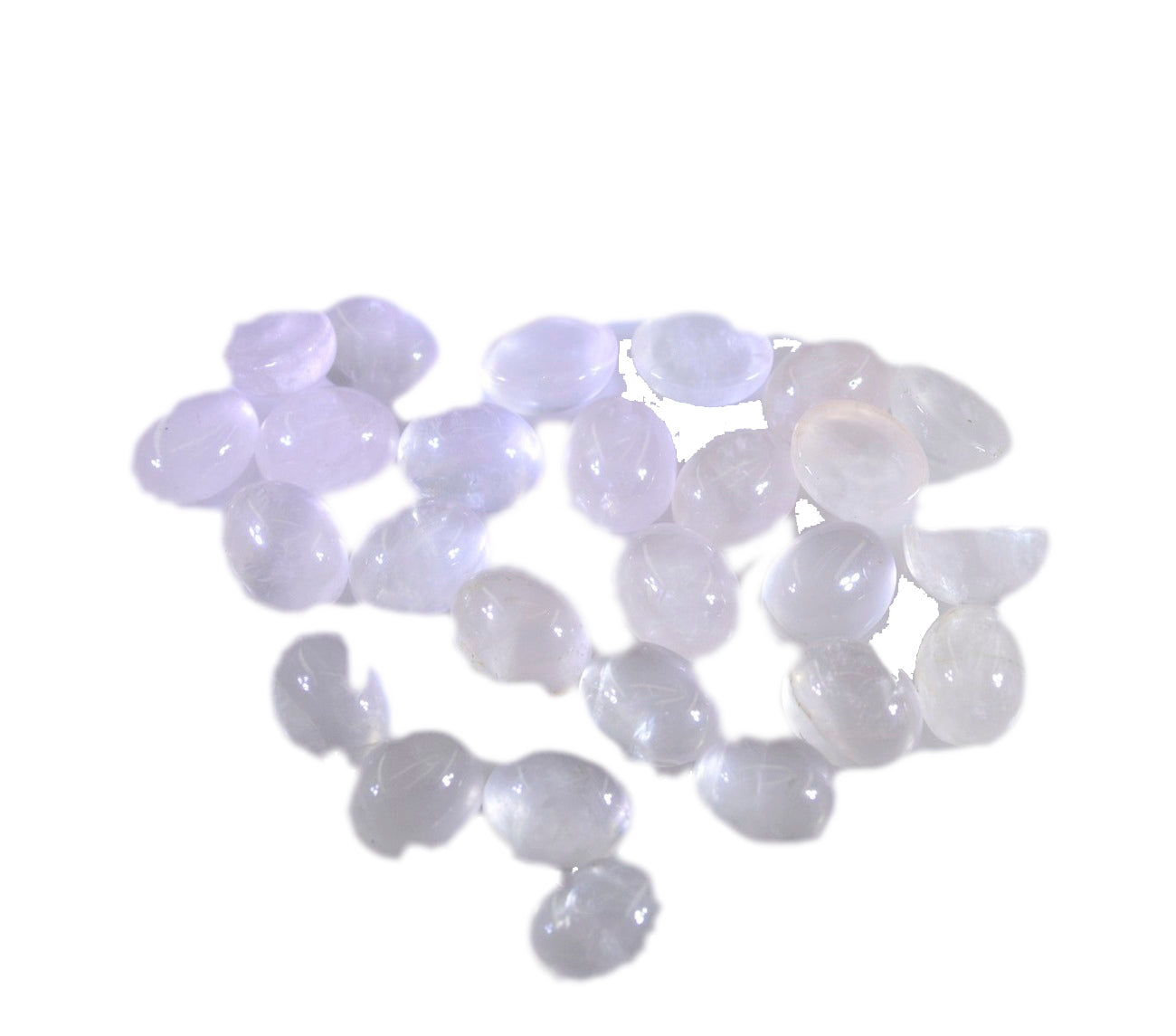 Rose Quartz 10PC Tiny 3x5 MM Oval Cabochon Pink Brilliant semi Precious Loose Gemstones