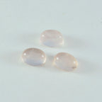 Rose Quartz 10PC Tiny 4x6 MM Oval Cabochon Pink Sparkling semi Precious Semi Precious Gemstone