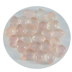 Rose Quartz 1PC Tiny 5x7 MM Pear Cabochon Pink Fine semi Precious Semi Precious Gemstone