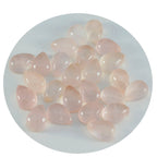 Rose Quartz 1PC Small 6x9 MM Pear Cabochon Pink Natural semi Precious Gems