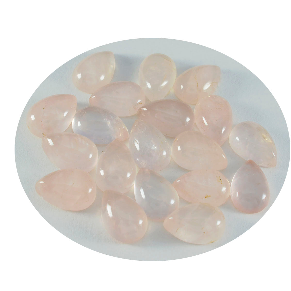 Rose Quartz 1PC Large 8x12 MM Pear Cabochon Pink Brilliant semi Precious Precious Gemstone Image secondaire du produit