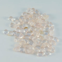 Rose Quartz 10PC Tiny 3x5 MM Pear Cabochon Pink Lustrous semi Precious Loose Gemstone