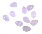 Rose Quartz 10PC Tiny 3x5 MM Pear Cabochon Pink Lustrous semi Precious Loose Gemstone