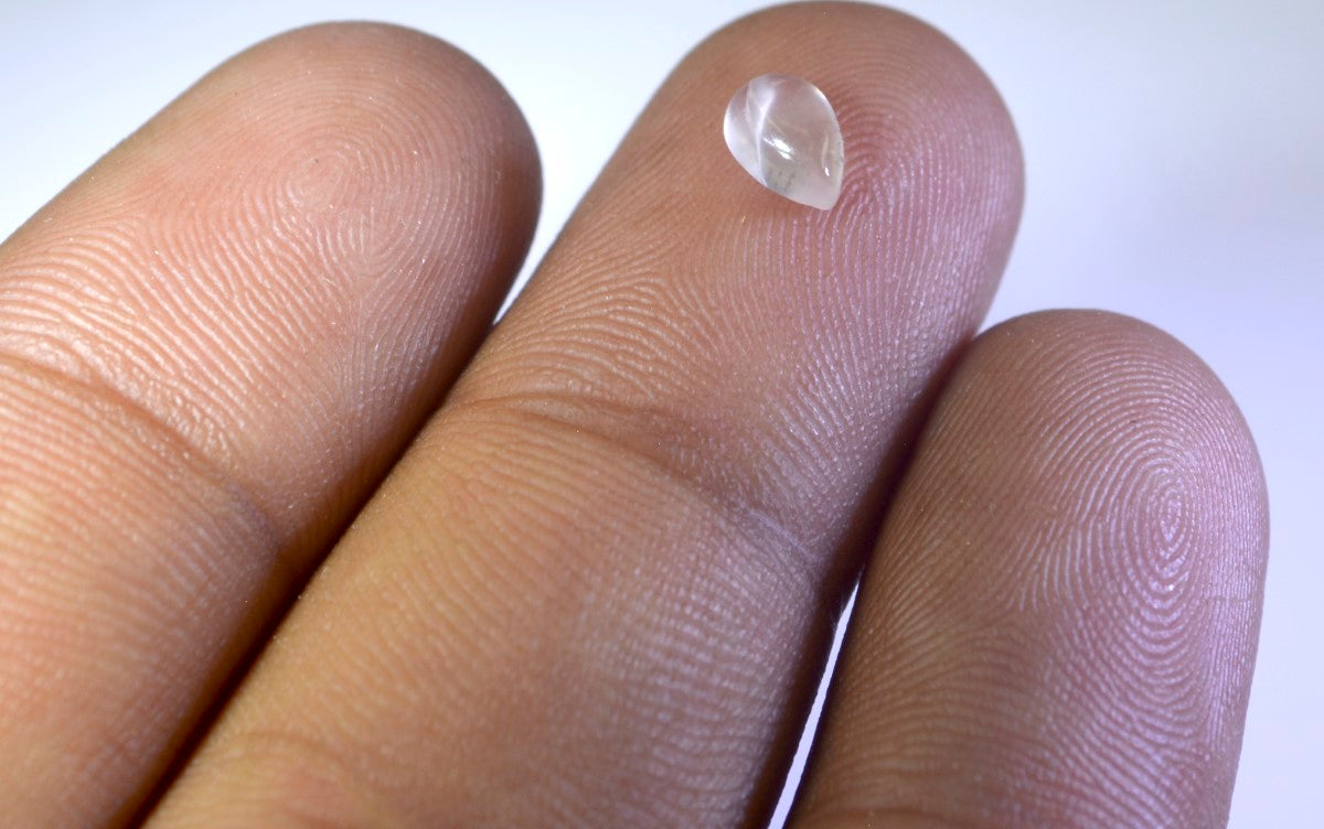 Rose Quartz 10PC Tiny 3x5 MM Pear Cabochon Pink Lustrous semi Precious Loose Gemstone