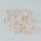 Rose Quartz 10PC Tiny 4x6 MM Pear Cabochon Pink Shine semi Precious Loose Gemstones