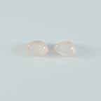 Rose Quartz 1PC Tiny 5x7 MM Pear Cabochon Pink Fine semi Precious Semi Precious Gemstone