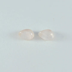 Rose Quartz 1PC Tiny 5x7 MM Pear Cabochon Pink Fine semi Precious Semi Precious Gemstone