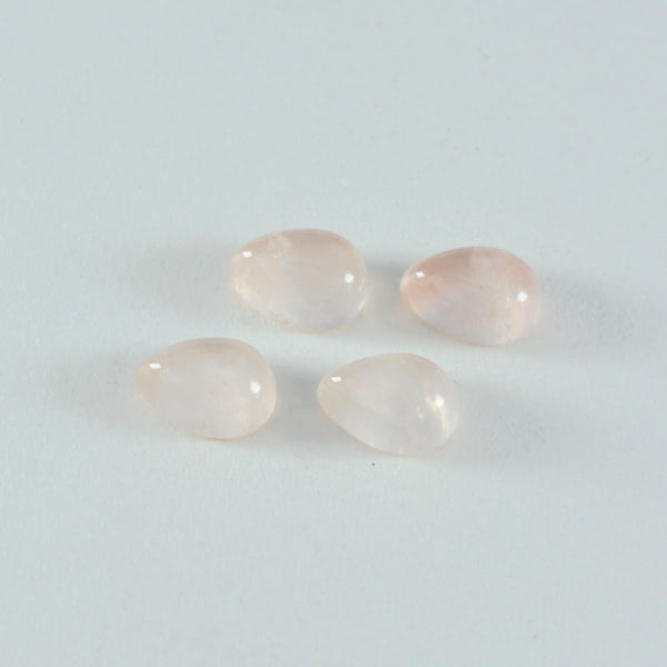 Rose Quartz 1PC Small 6x9 MM Pear Cabochon Pink Natural semi Precious Gems