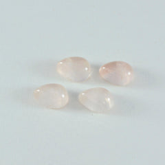 Rose Quartz 1PC Small 6x9 MM Pear Cabochon Pink Natural semi Precious Gems