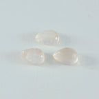 Rose Quartz 1PC Medium 7x10 MM Pear Cabochon Pink Superior semi Precious Loose Gemstone