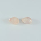 Rose Quartz 1PC Large 8x12 MM Pear Cabochon Pink Brilliant semi Precious Precious Gemstone