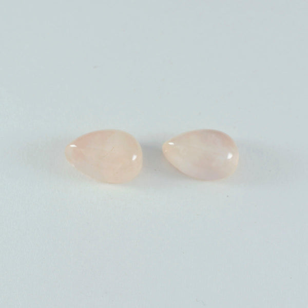 Rose Quartz 1PC Large 8x12 MM Pear Cabochon Pink Brilliant semi Precious Precious Gemstone