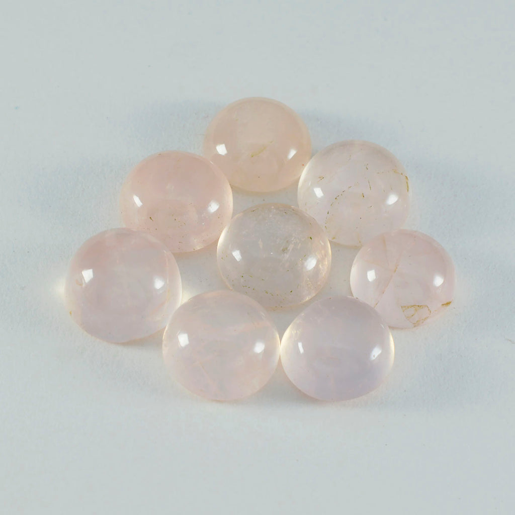 Rose Quartz 1PC Large 10x10 MM Round Cabochon Pink Fine semi Precious Gems