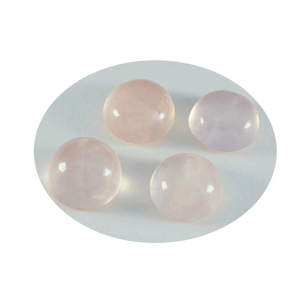 Rosenquarz 1PC Großer 11x11 MM Runder Cabochon Rosa Hochwertige Halbedelsteine Lose Edelsteine
