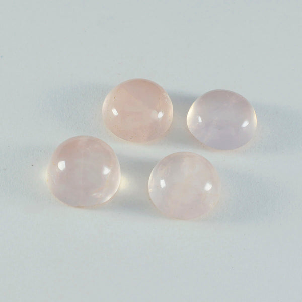 Rosenquarz 1PC Großer 11x11 MM Runder Cabochon Rosa Hochwertige Halbedelsteine Lose Edelsteine