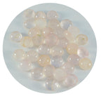 Rose Quartz 10PC Tiny 4x4 MM Round Cabochon Pink Sparkling semi Precious Gems