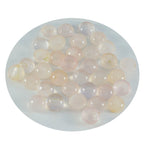 Rose Quartz 10PC Tiny 5x5 MM Round Cabochon Pink Polished semi Precious Loose Gems